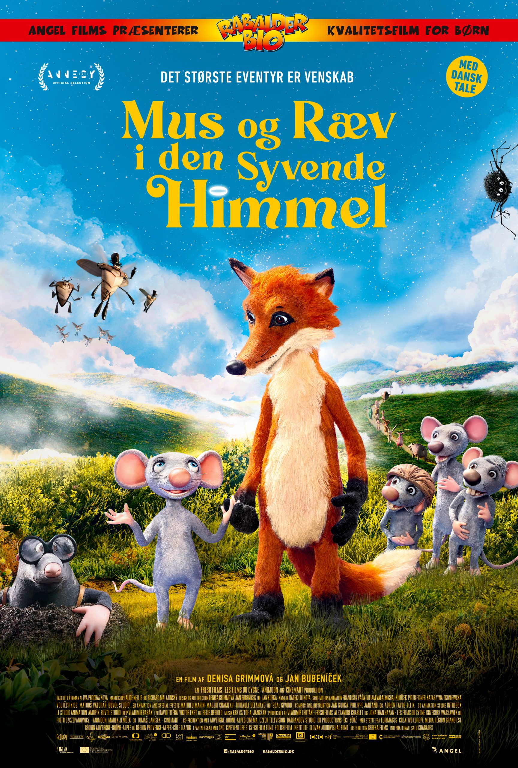 MUS OG RÆV I DEN SYVENDE HIMMEL filmplakat